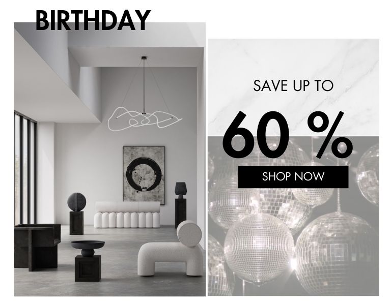 Birthday banner with 60% sign